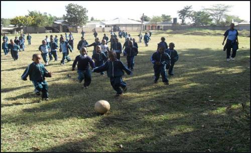 Nursery students on the play ground in the sports and Games-Day